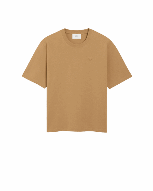 Tee-Shirt Camel Cœur Embossé Ton sur Ton