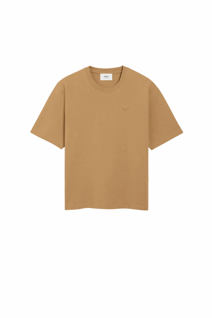 Tee-Shirt Camel Cœur Embossé Ton sur Ton