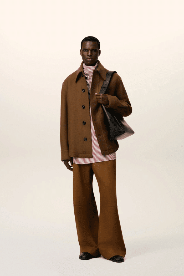 Veste Boutonnée Laine Noisette