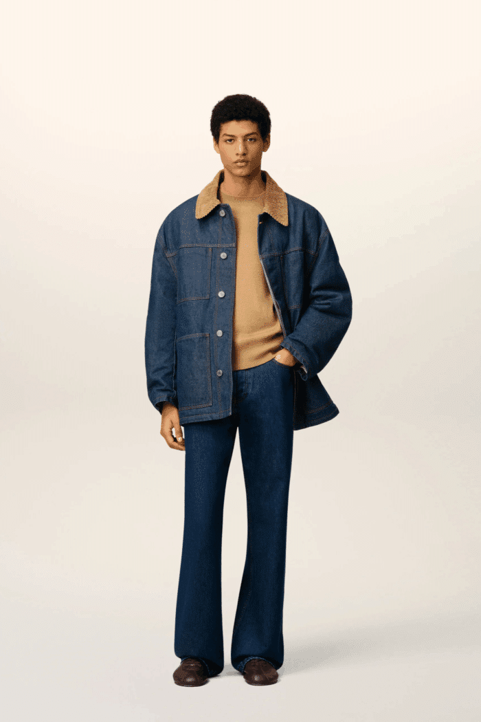Veste Worker Rembourrée Indigo