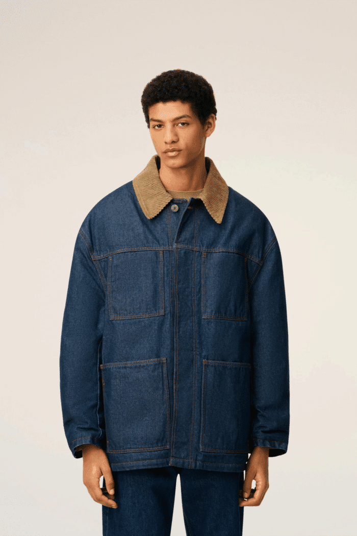 Veste Worker Rembourrée Indigo – Image 4