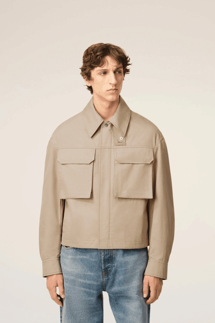 Blouson Worker Coton Café Crème