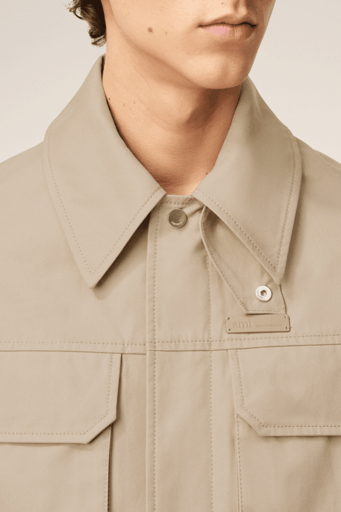 Blouson Worker Coton Café Crème