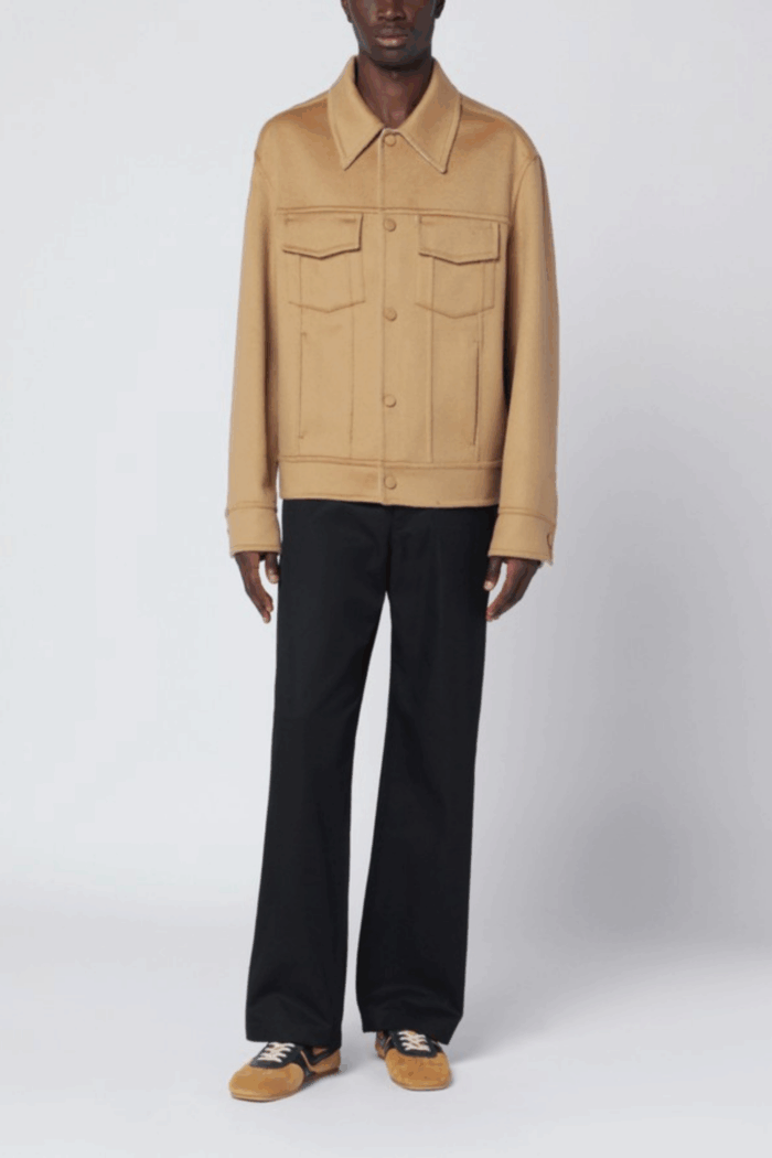 Veste Trucker Laine Café Crème