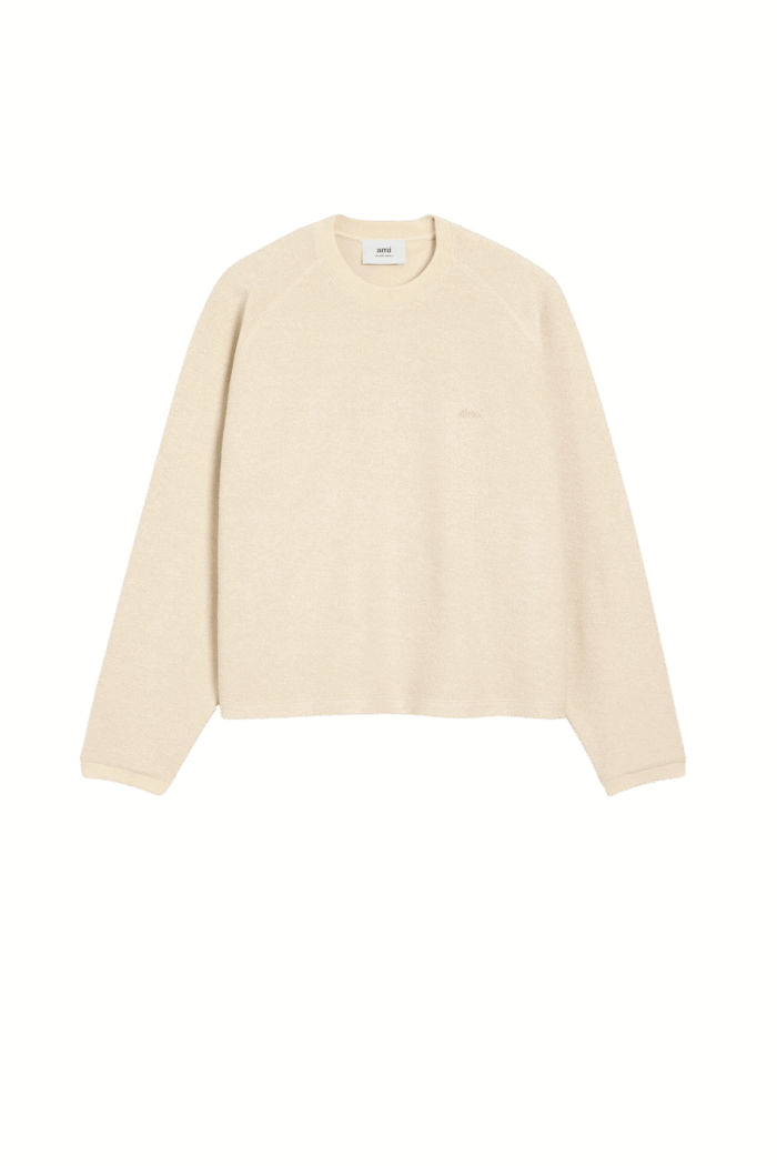 Sweat Manches Raglan Coton Ivoire