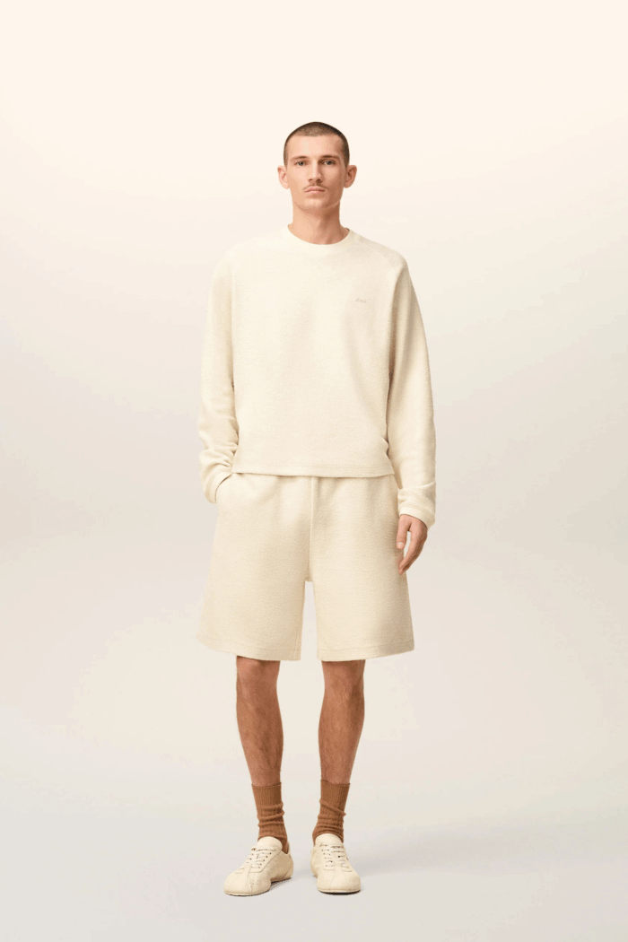 Sweat Manches Raglan Coton Ivoire