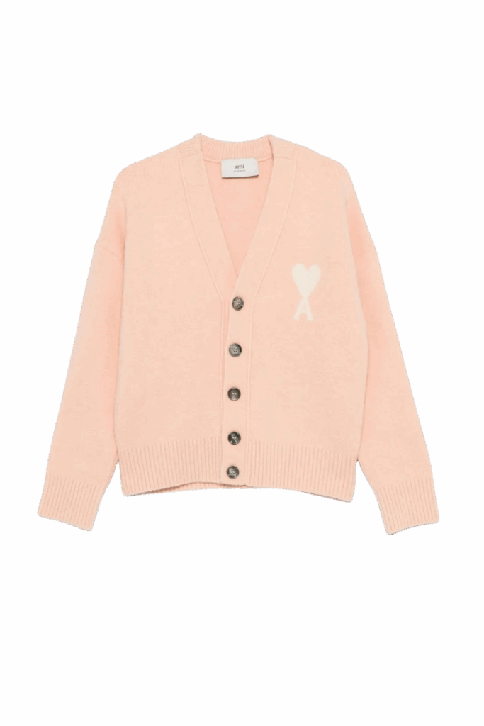 Cardigan Alpaga Poudre Cœur Écru