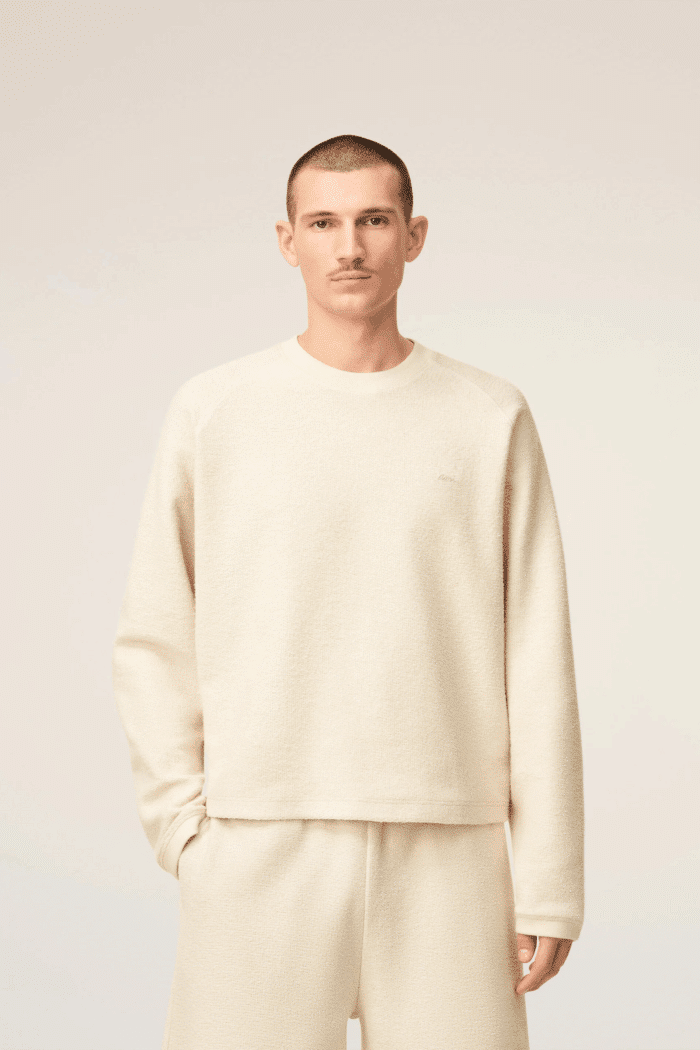 Sweat Manches Raglan Coton Ivoire