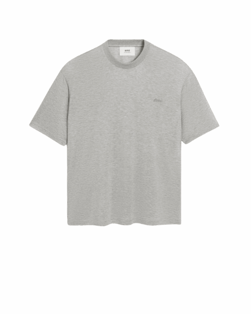 Tee-Shirt Gris Chiné Broderie Ami