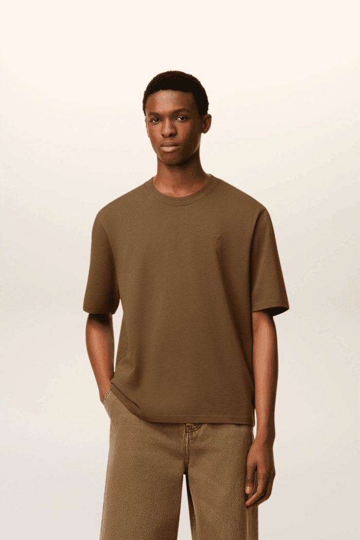 Tee-Shirt Noisette Cœur Ton sur Ton