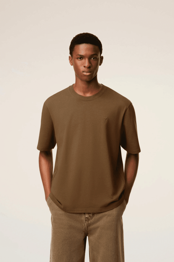 Tee-Shirt Noisette Cœur Ton sur Ton