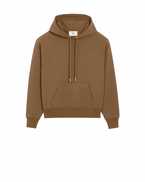 Hoodie Molleton Noisette Cœur Embossé