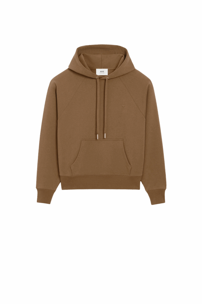 Hoodie Molleton Noisette Cœur Embossé