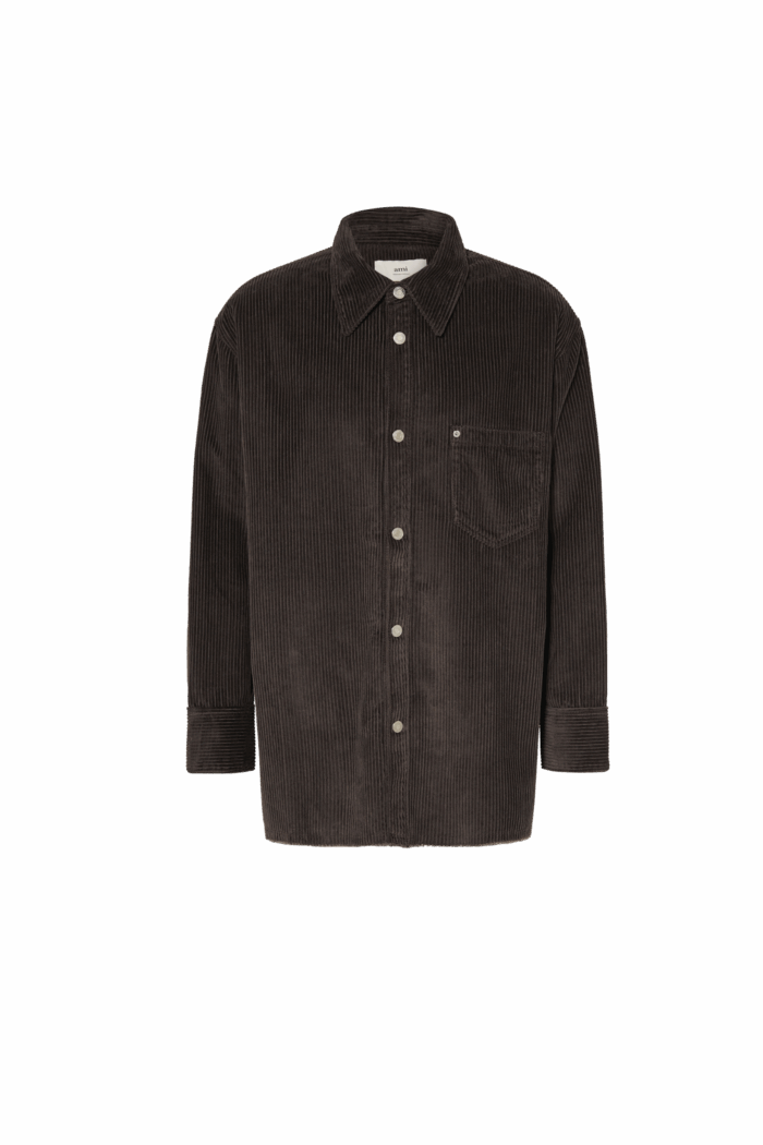 Surchemise Velours Côtelé Anthracite