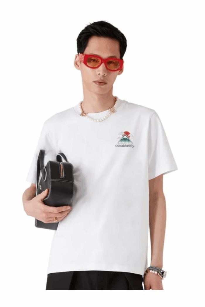 Tee-Shirt Montagne Ondulée Blanc