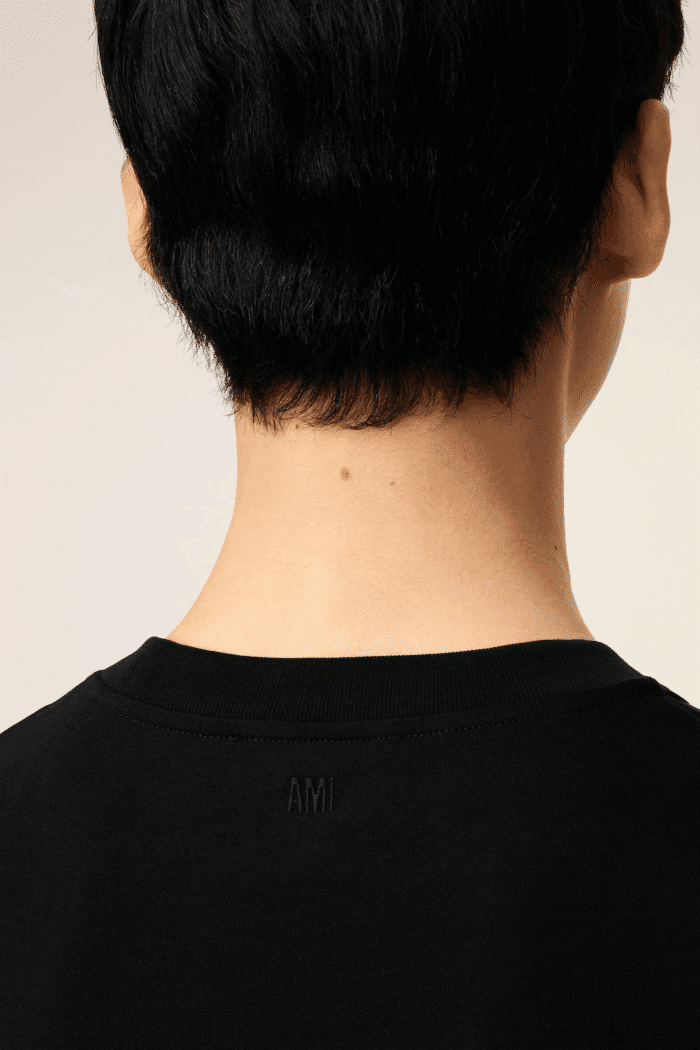 Tee-Shirt Noir Cœur Ton sur Ton
