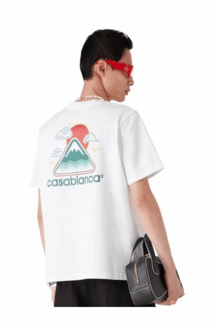 Tee-Shirt Montagne Ondulée Blanc