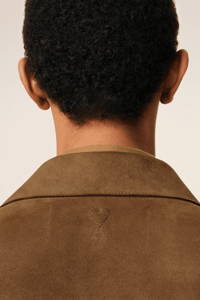 Surchemise Cuir Suède Noisette