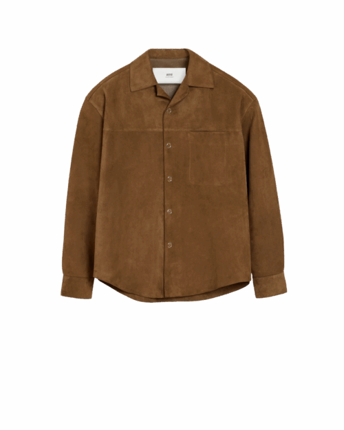 Surchemise Cuir Suède Noisette