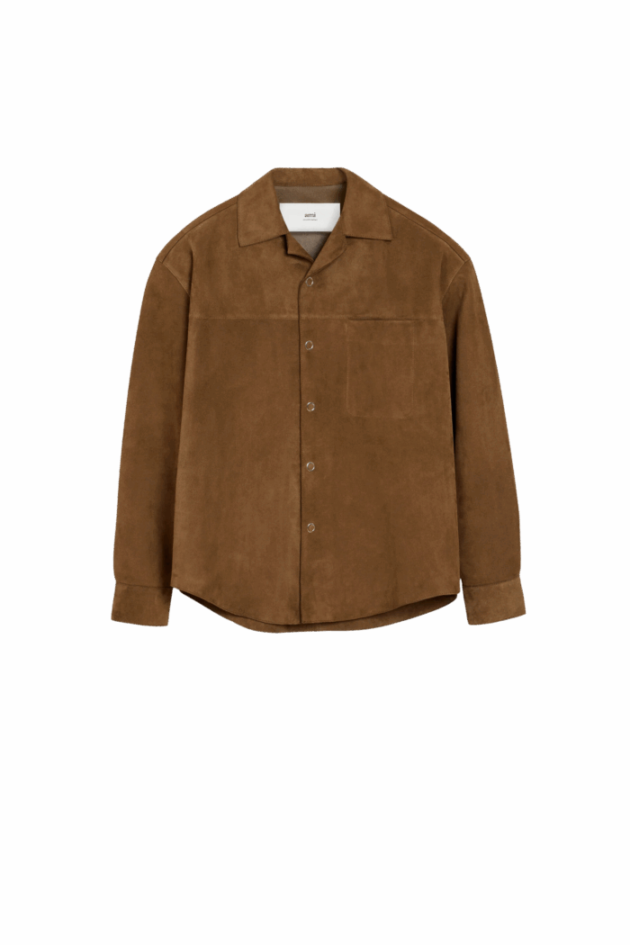 Surchemise Cuir Suède Noisette