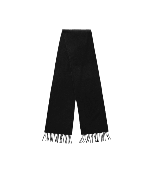 Écharpe Laine Noire cœur noir
