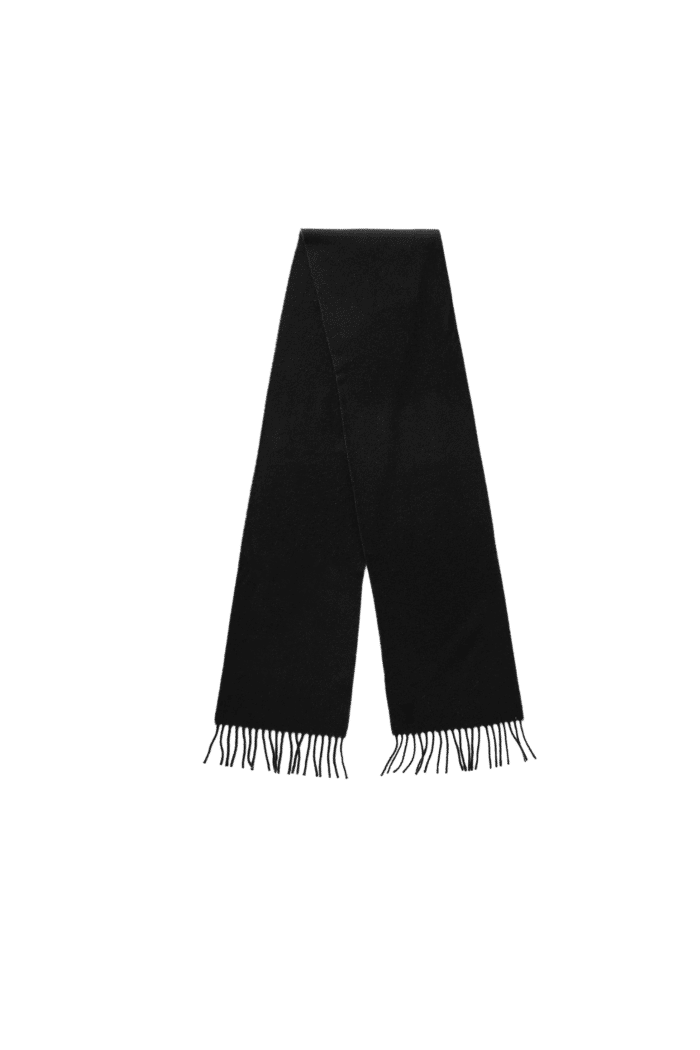 Écharpe Laine Noire cœur noir