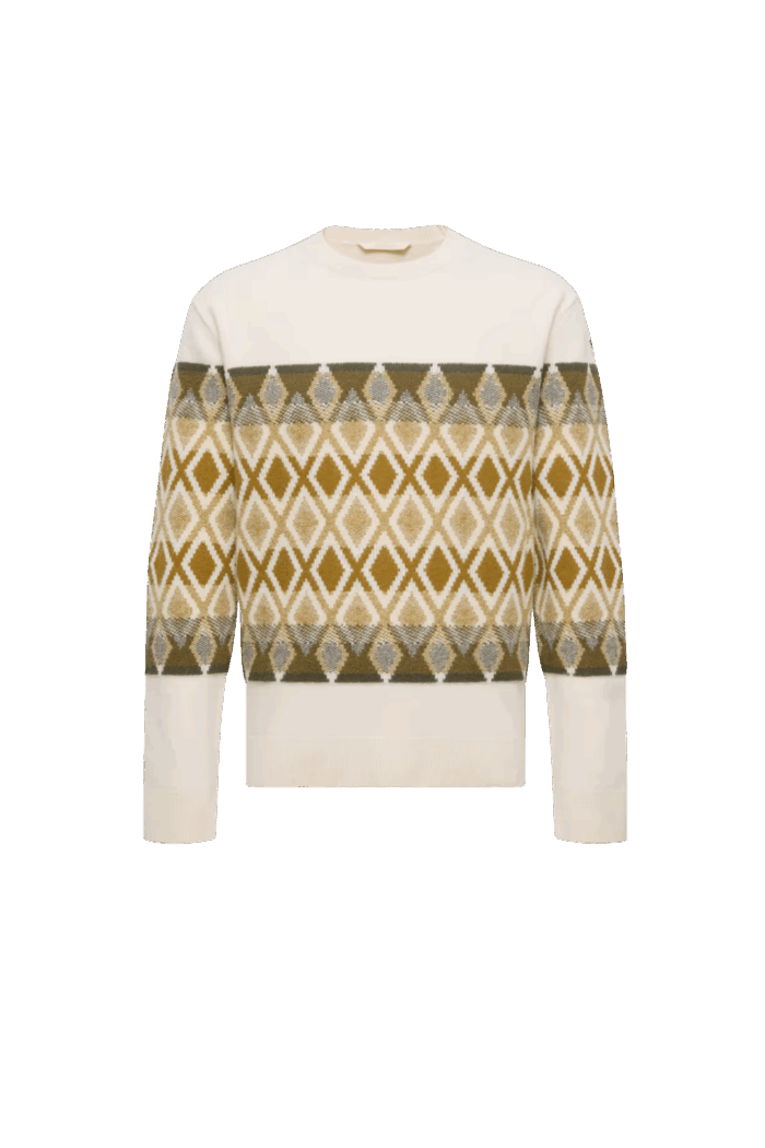 Pull Laine Motif Losange