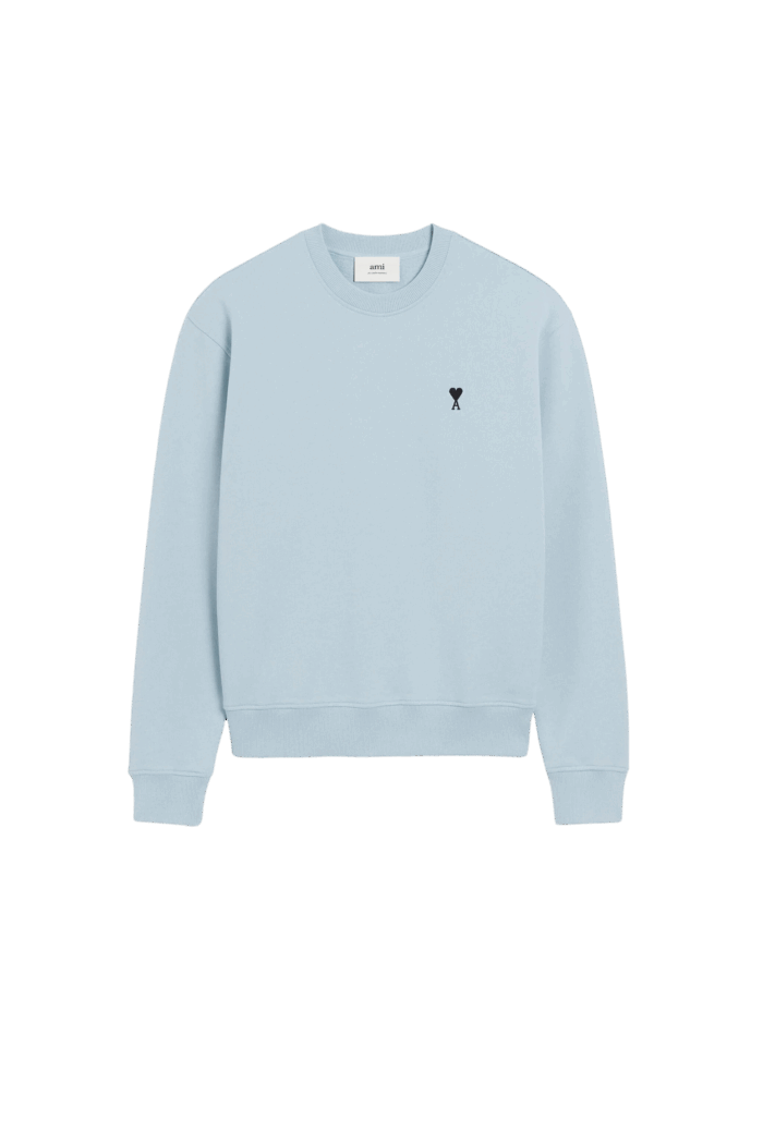 Sweat Bleu Ciel Cœur Noir