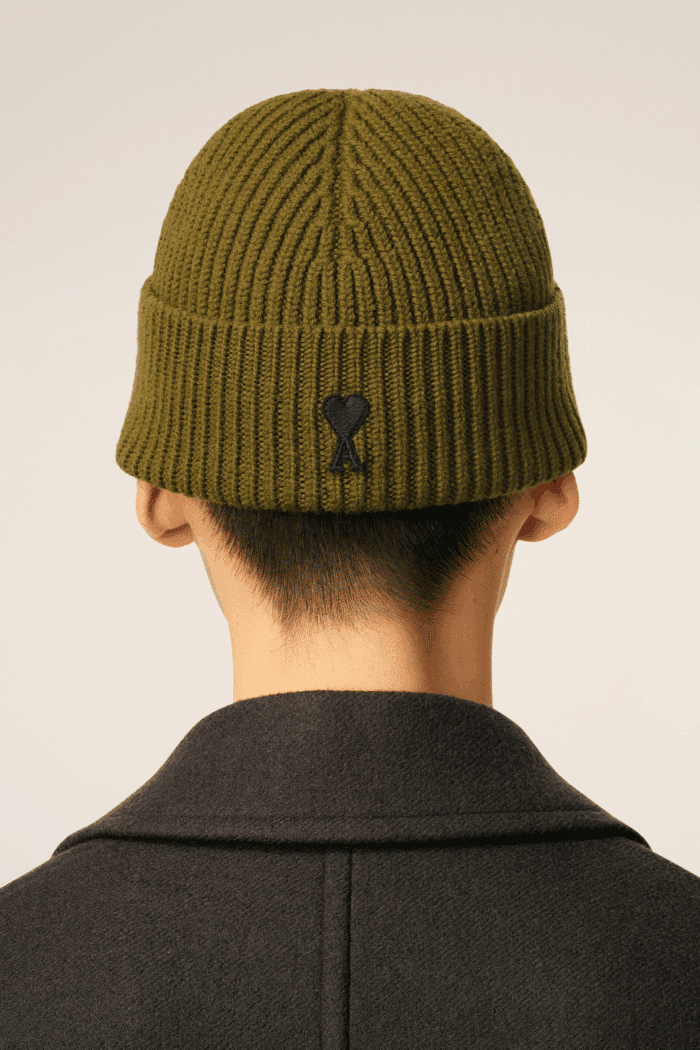 Bonnet Laine Bronze Cœur Noir