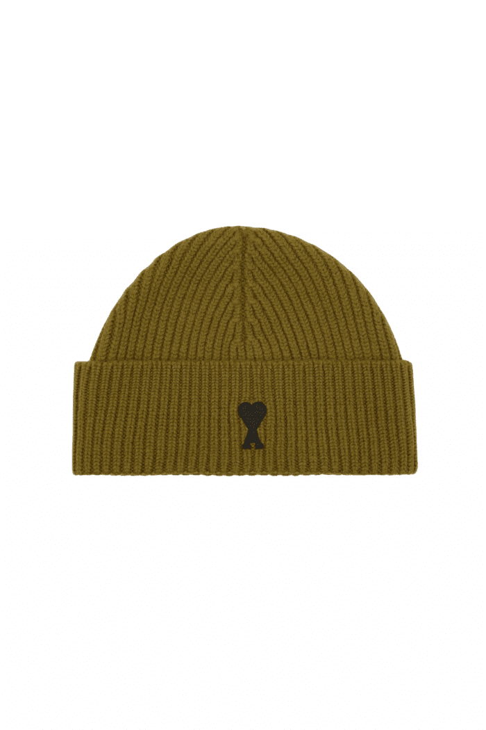 Bonnet Laine Bronze Cœur Noir