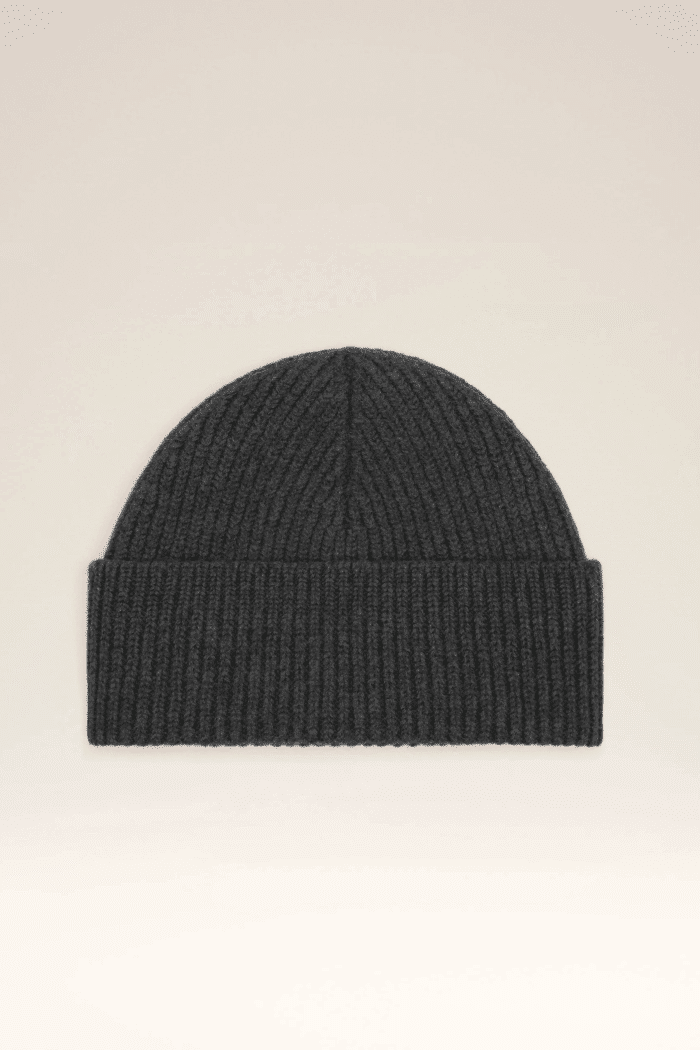 Bonnet Laine Grise Cœur Noir
