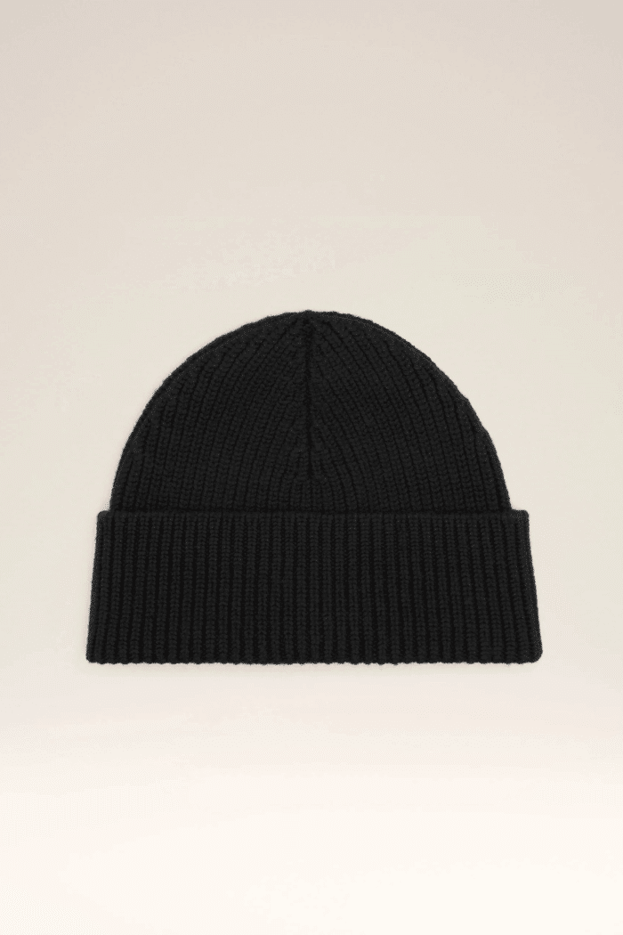 Bonnet Laine Noire Cœur Noir