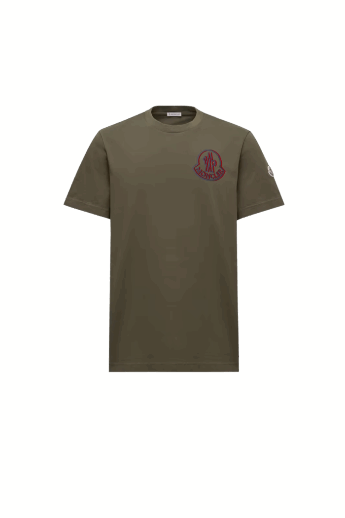 Tee-Shirt Vert Olive Grand Logo Bordeaux