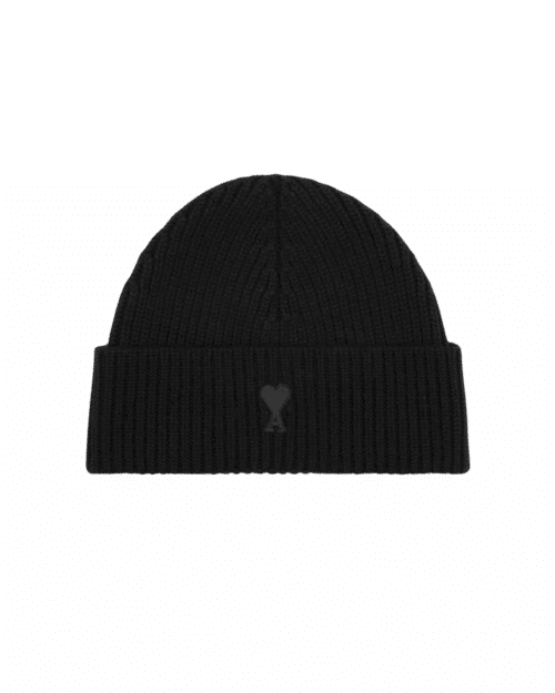Bonnet Laine Noire Cœur Noir