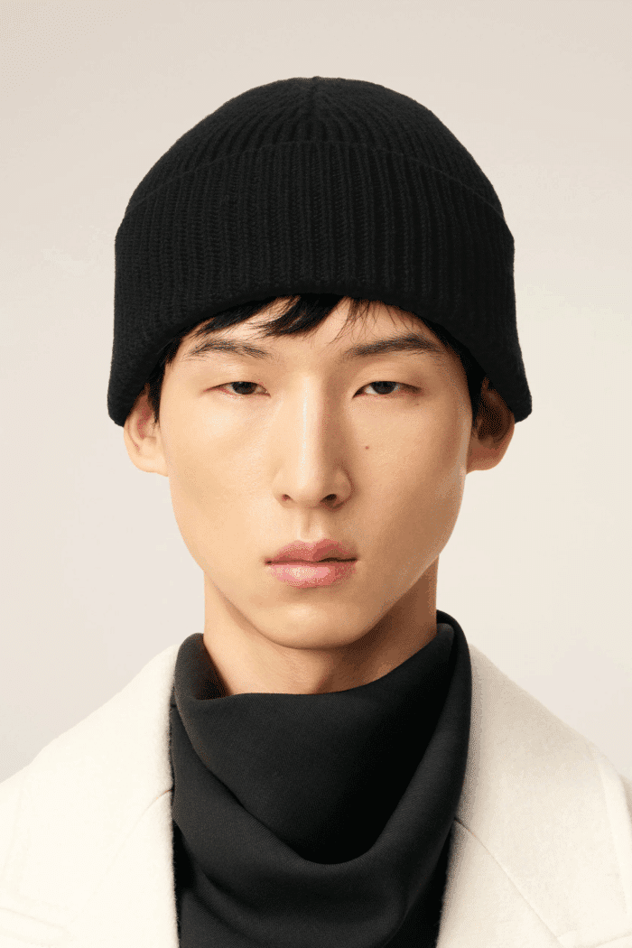 Bonnet Laine Noire Cœur Noir