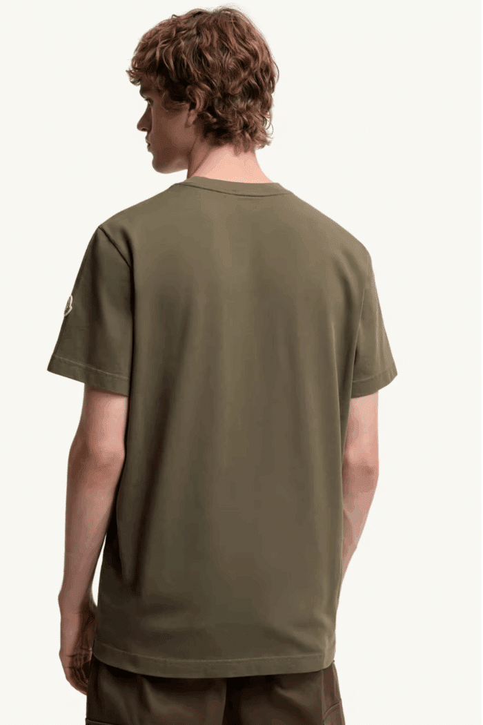 Tee-Shirt Vert Olive Grand Logo Bordeaux