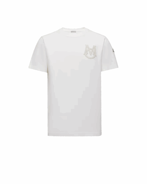 Tee-Shirt Monogrammé Coton Blanc