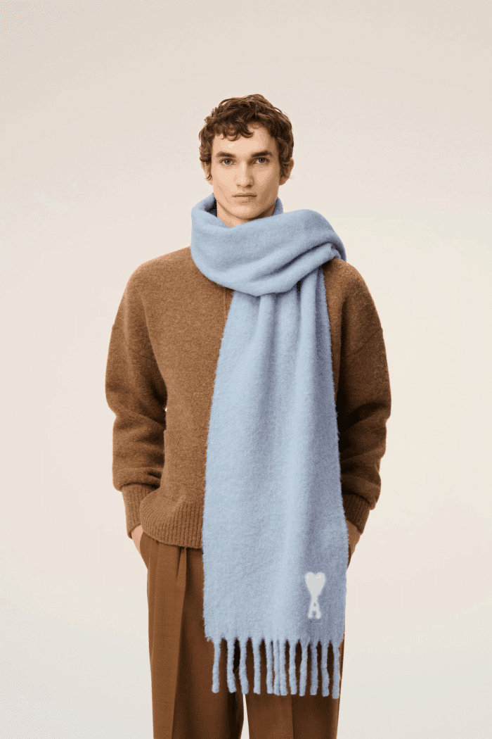Écharpe Oversize Ciel Cœur Écru