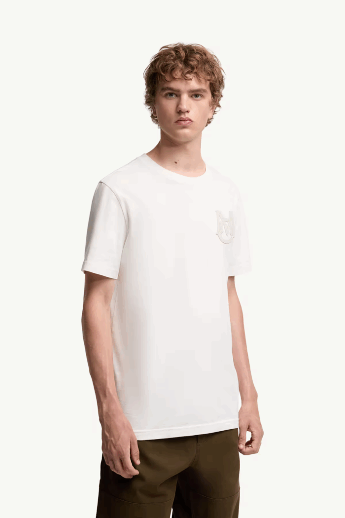 Tee-Shirt Monogrammé Coton Blanc