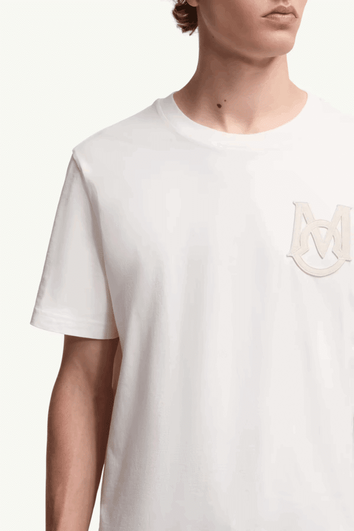 Tee-Shirt Monogrammé Coton Blanc