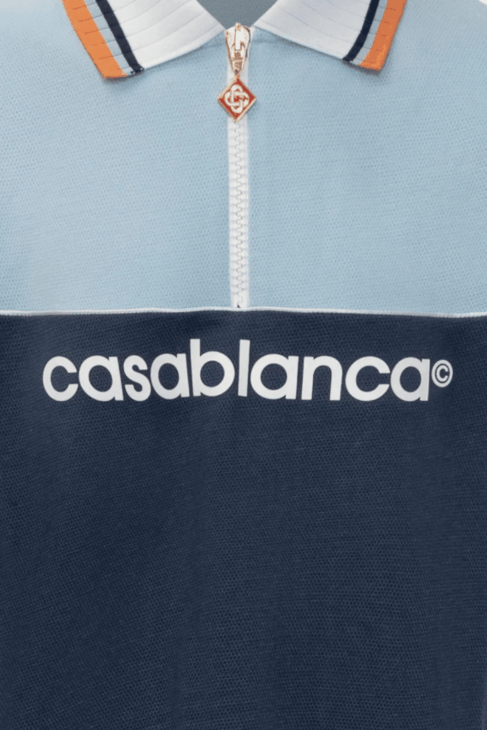 Polo Oversize Colorblock Bleu
