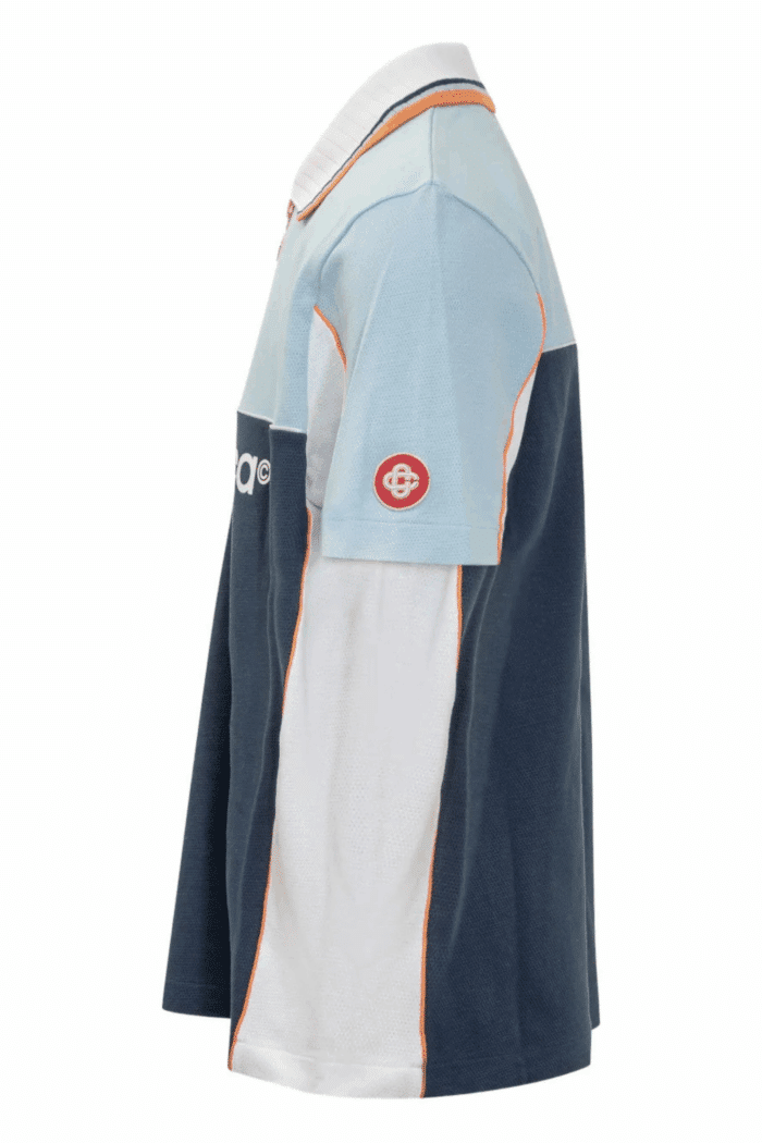 Polo Oversize Colorblock Bleu