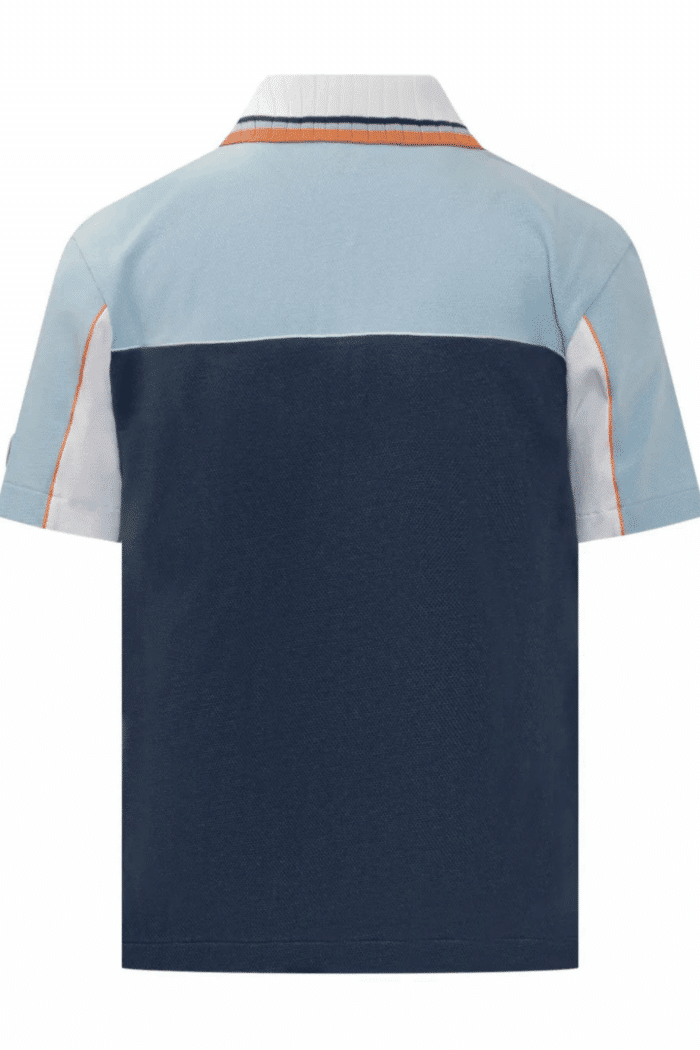 Polo Oversize Colorblock Bleu