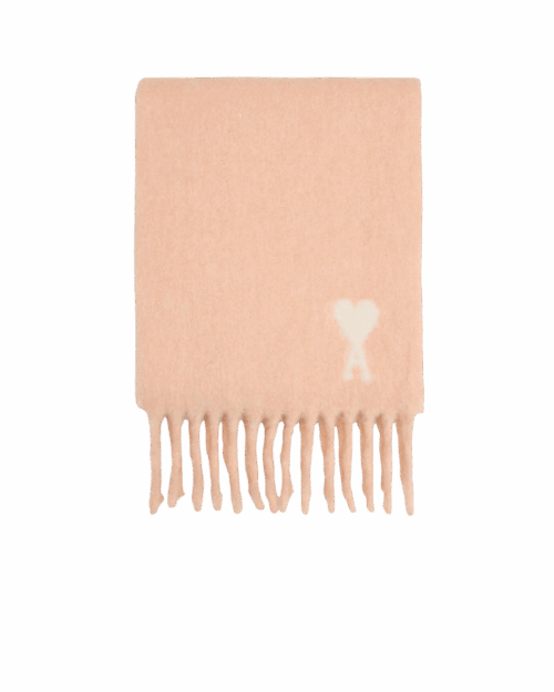 Écharpe Oversize Poudre Cœur Écru