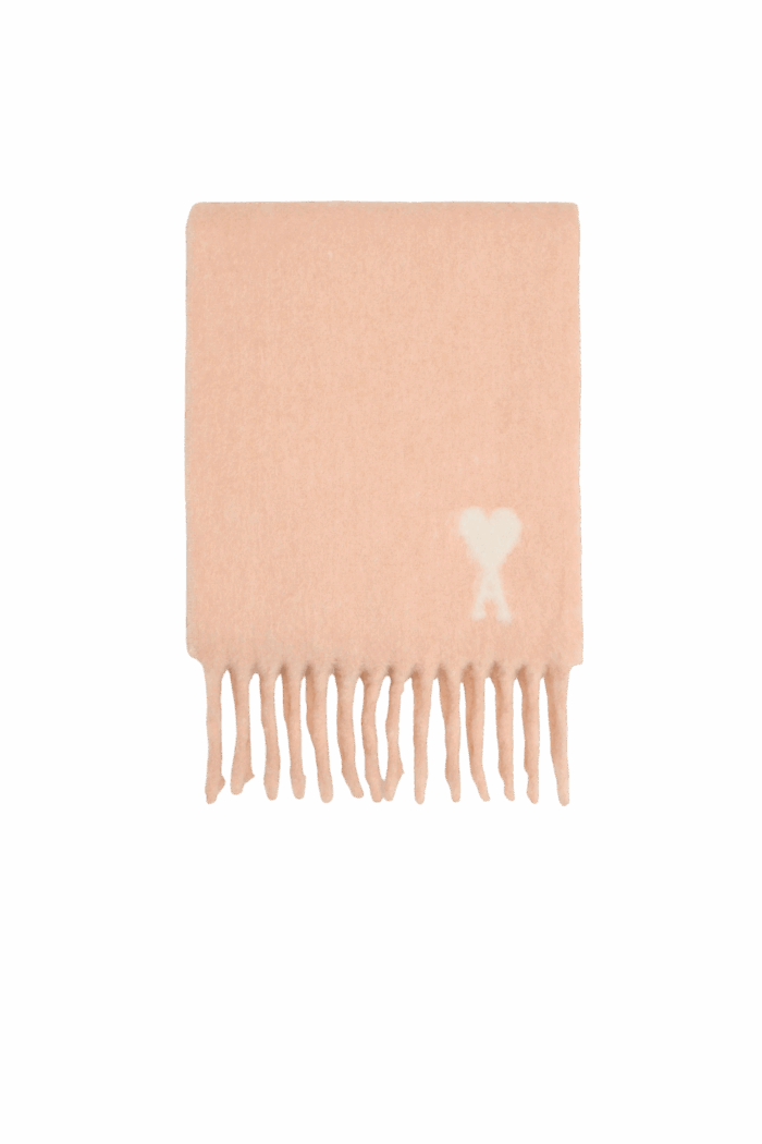 Écharpe Oversize Poudre Cœur Écru
