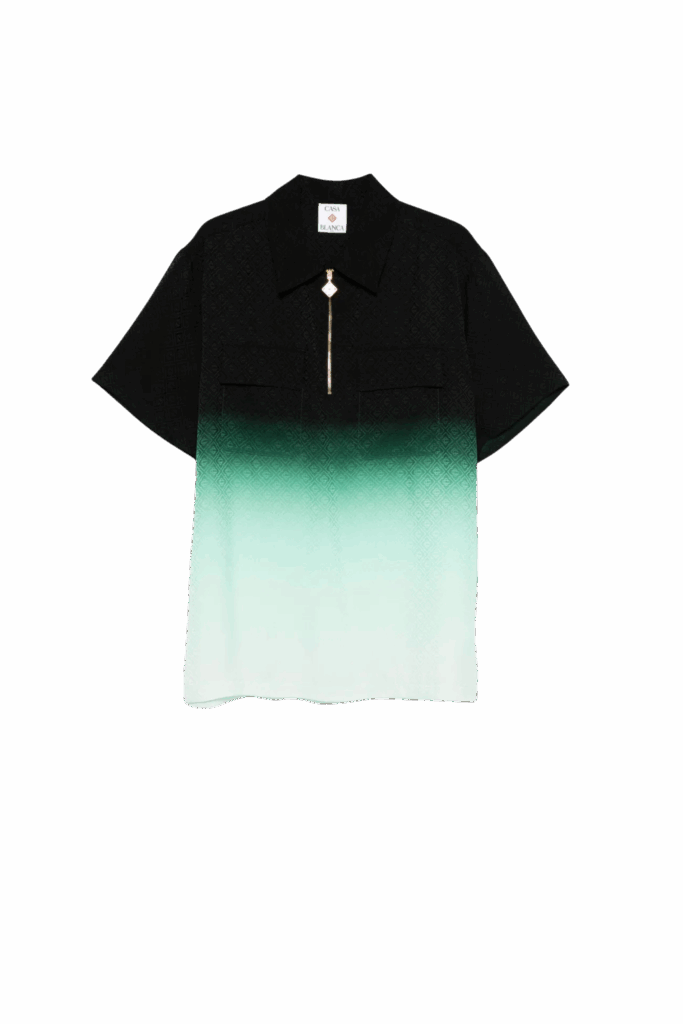 Polo Zippé Monogrammé Dégradé