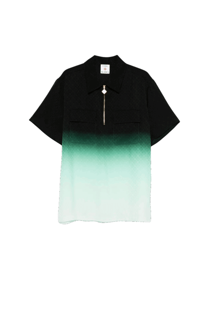 Polo Zippé Monogrammé Dégradé