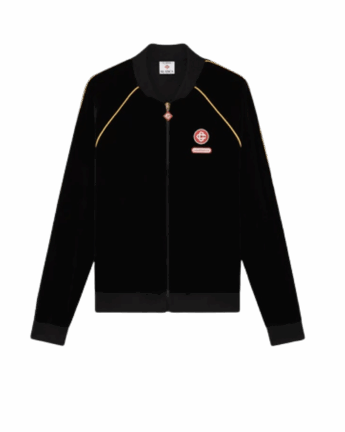 Sweat Zippé Velours Noir