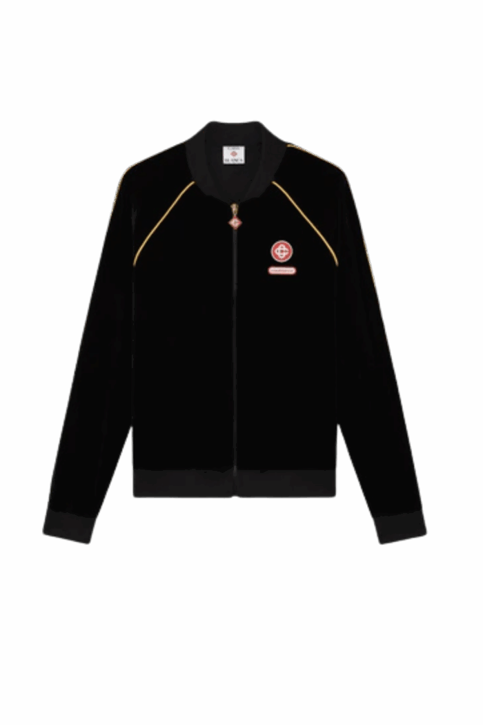 Sweat Zippé Velours Noir