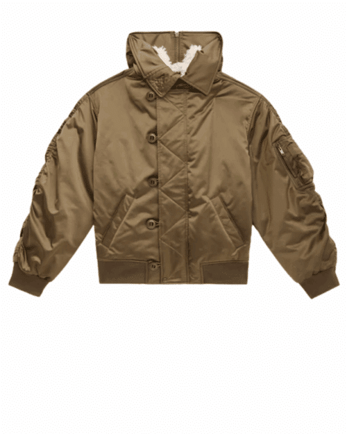 Blouson Elroy Satin matelassé Kaki